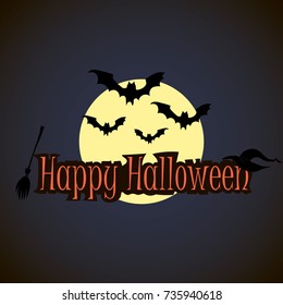 Vector greeting card:" Happy Halloween".