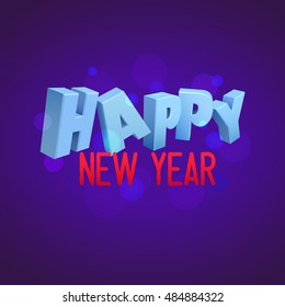 Vector greeting card happy new year