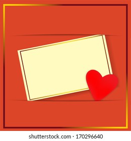 vector greeting card with a heart