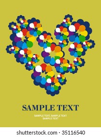 vector greeting card heart