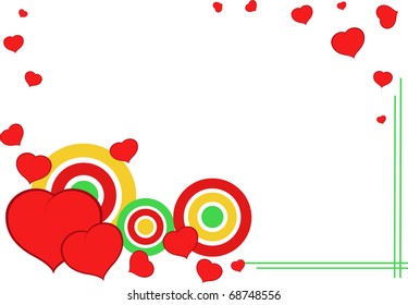 Tarjeta de bienvenida vectorial con corazón