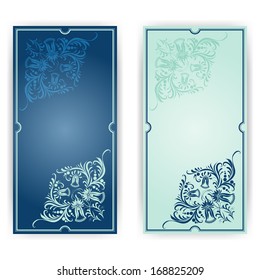 Vector greeting card, invitation with filigree ornament, place for text.