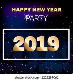 Vector greeting card with the New Year 