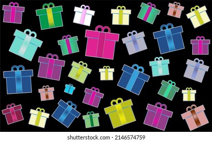 Vector greeting card for the new year, Christmas, birthdays and all other celebrations