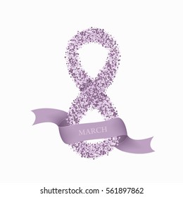 Vector greeting card on the day of 8 March. International Womens Day