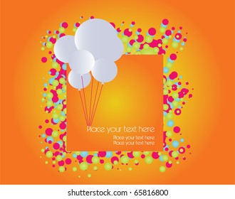 Vector greeting card with party balloons, eps 10