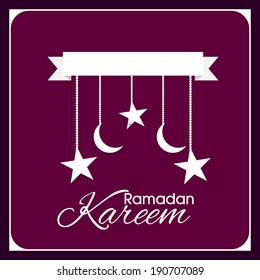 vector greeting card for Ramadan kareem.