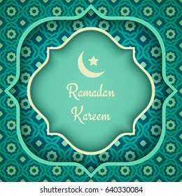 Vector greeting card for Ramadan. Ramadan Kareem