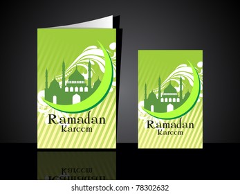 vector an greeting card for ramazan