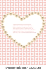 vector greeting card with realistic pearle