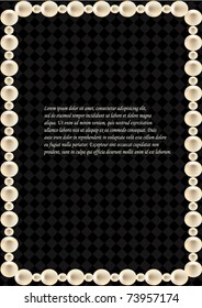 vector greeting card with realistic pearle