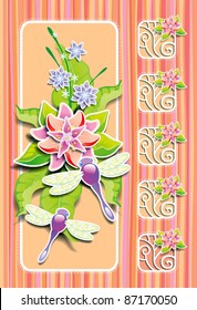 Vector greeting card romantic