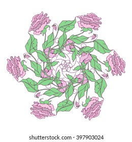 Vector greeting card with rose for your design
