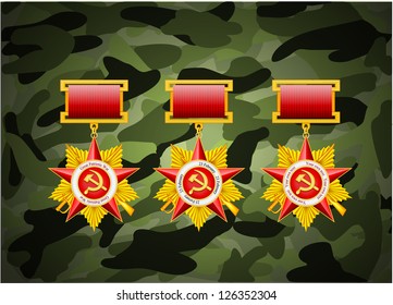 vector greeting card with Russian flag, related to Victory Day or 23 February