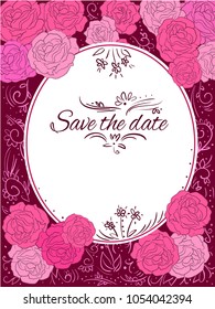 Vector greeting card Save the date