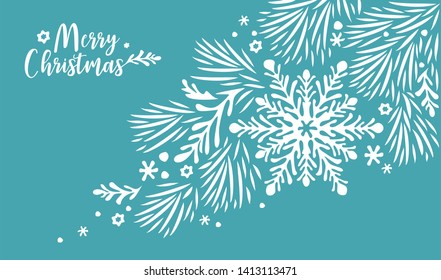 vector greeting card with snowflake