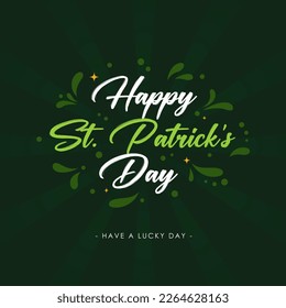 Vector greeting card for St. Patrick's Day 