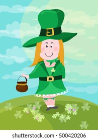 Vector greeting card for St. Patrick's day