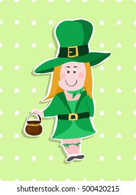 Vector greeting card for St. Patrick's day