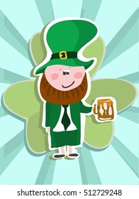 Vector greeting card for St. Patrick's day