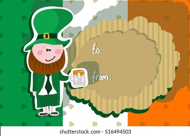 Vector greeting card for St. Patrick's day