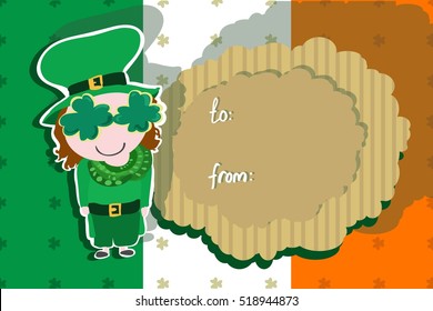 Vector greeting card for St. Patrick's day