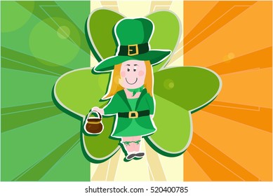 Vector greeting card for St. Patrick's day