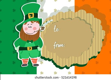Vector greeting card for St. Patrick's day