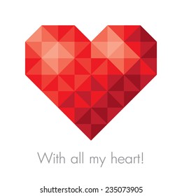 Vector greeting card for St. Valentine's Day