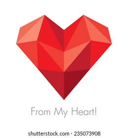 Vector greeting card for St. Valentine's Day