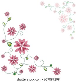 Vector greeting card template with space for text. Happy birthday. Happy Mother's day. Invitation. 