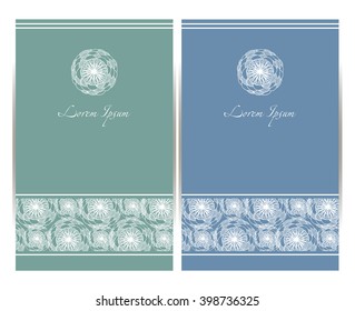 Vector greeting card templates , background , invitation with inserts of lace ornament