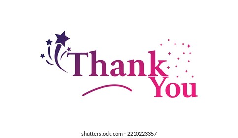 Vector greeting card with thank you message. lettering "ThankYou" with decorative elements. Vector illustration.