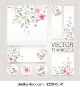 vector greeting card with tiny flower,floral