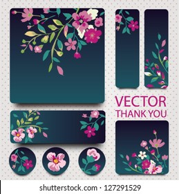 vector greeting card with tiny flower,floral