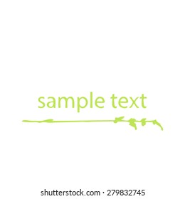 Vector greeting card with a twig for your design