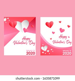 Vector greeting card valentine potrait