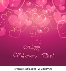 Vector greeting card for Valentine's Day
