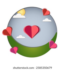 Vector greeting card with Valentine's Day