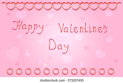 Vector greeting card for Valentine's Day