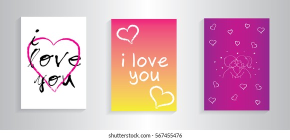 Vector greeting card for Valentine's day 