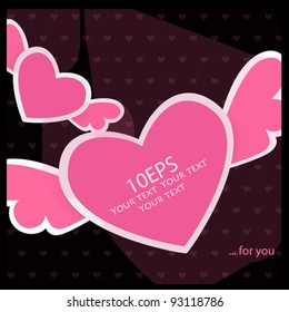 Vector greeting card for Valentine's Day