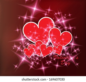 Vector greeting card Valentin`s Day