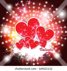 Vector greeting card Valentin`s Day. 