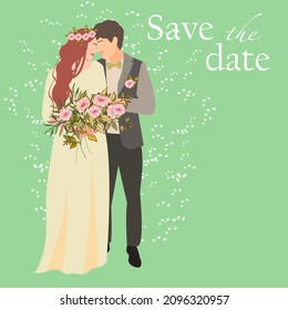 vector greeting card wedding invitation