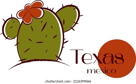Carte de voeux vectorielle. Bienvenue au Texas. Texte, Texas Mexique