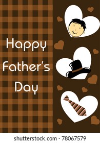 vector greeting card for wishing dear dad to happy daddy day