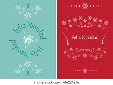 vector greeting cards for christmas - feliz navidad