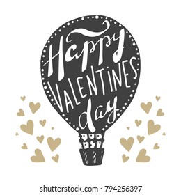 Vector greeting cards on Valentine's Day. Flowers, hearts, love. Doodle illustrations. Cute design. Hand drawn art.