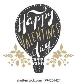 Vector greeting cards on Valentine's Day. Flowers, hearts, love. Doodle illustrations. Cute design. Hand drawn art.